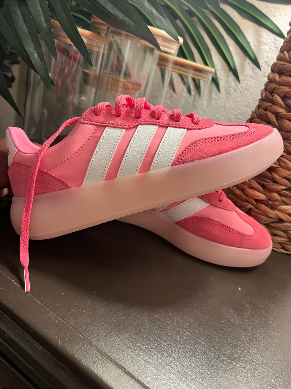 NEW Pink Adidas  Barreda Decode with pink sole women 7